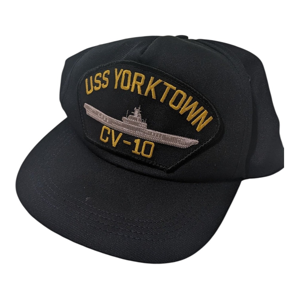 USS Yorktown CV-10 Aircraft Carrier Patch Hat‎ Snapback Made in USA